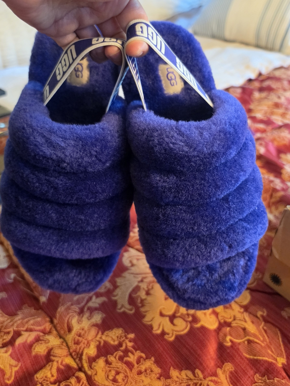UGG Cozy Fuzz Slider in Purple Color - Picture 12 of 13